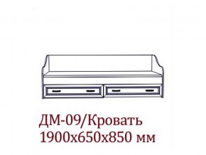 ДМ-09 Кровать (Без матраца 0,8*1,86 ) в Нижневартовске - nizhnevartovsk.магазин96.com | фото