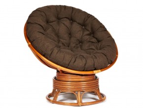 Кресло-качалка Papasan w 23/01 B с подушкой Cognac, ткань Коричневый в Нижневартовске - nizhnevartovsk.магазин96.com | фото