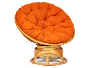 Кресло-качалка Papasan w 23/01 B с подушкой Honey, ткань Оранжевый в Нижневартовске - nizhnevartovsk.магазин96.com | фото