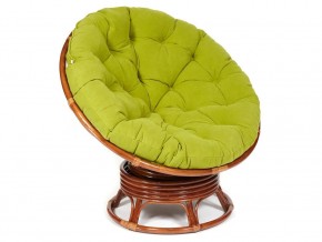 Кресло-качалка Papasan w 23/01 B с подушкой Pecan, флок Олива в Нижневартовске - nizhnevartovsk.магазин96.com | фото