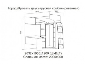 Кровать двухъярусная комбинированная в Нижневартовске - nizhnevartovsk.магазин96.com | фото