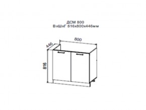 Шкаф нижний ДСМ800 под мойку в Нижневартовске - nizhnevartovsk.магазин96.com | фото